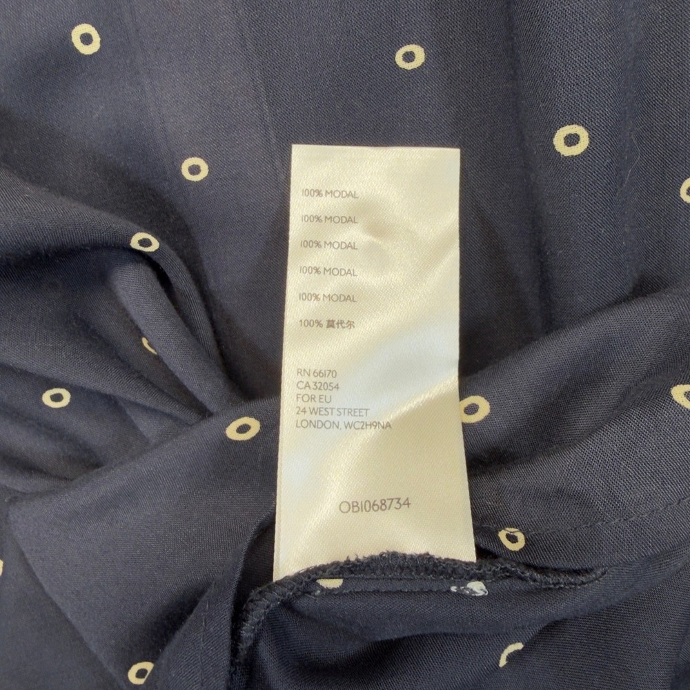 Maeve Anthropologie Womens M Monika Tunic Blouse Navy Dot Modal Button Front - Picture 8 of 8